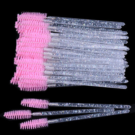 Bottled 50-pcs Disposable Eyelash Extension Mascara Wand