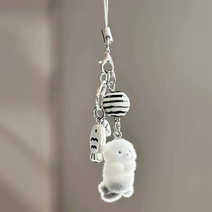 Fluffy Animal Keychains - 3D Resin Cartoon Pendant Collection