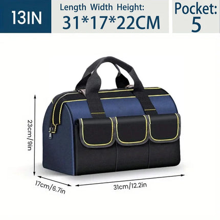 Multifunctional Tool Bag Large Capacity Oxford Canvas Waterproof Bag Thicken Wear-Resistant Tool Repair Storage Electrician Bag
