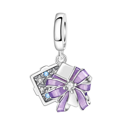 925 Sterling Silver Love Heart Ring Box Charm - Valentine's Day Bead for DIY Jewelry