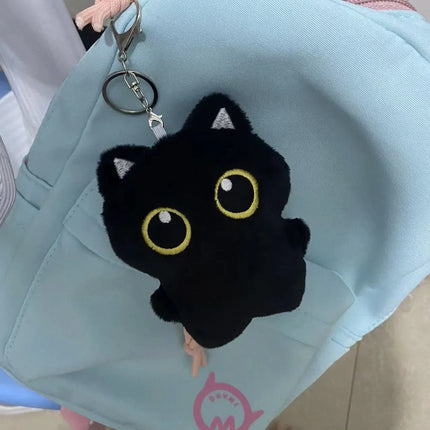 10cm Black Cat Plush Toy - Cute Pendant Pillow Cushion
