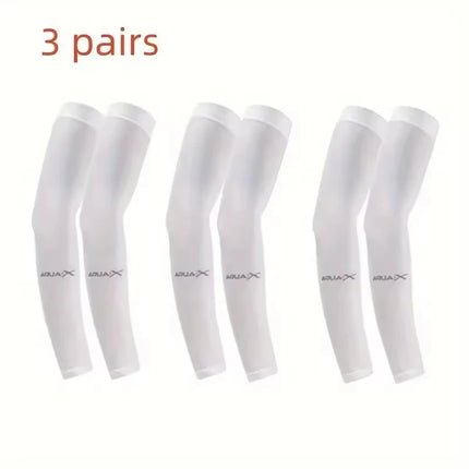 Breathable Sun Protection Arm Sleeves – 3 Pairs Cooling UV Covers, Uses for Cycling Driving Beach & Outdoor Adventure Wear