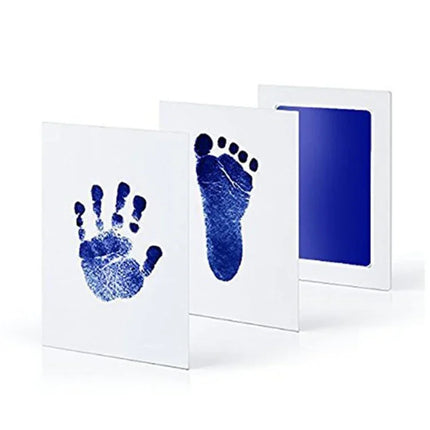 Baby Footprints Handprint Non-toxic Safe No Touch Skin Inkless Ink Pads Kits for 0-10 Months Newborn Pet Dog Footprint Souvenir