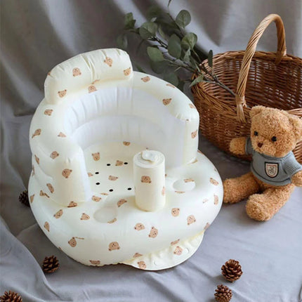 Baby Inflatable Bath Seat - Portable Learning Chair for Infants