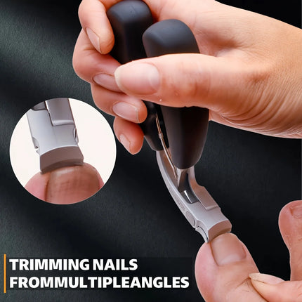 Professional Grade Concave Stainless Steel Nail Clippers for Thick Nails and Ingrown Toenails