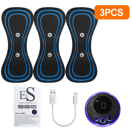 EMS Neck Massager Portable TENS Pulse Machine Cervical Neck Back Patch Muscle Stimulator Pain Relief Massage Tool