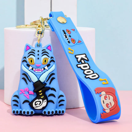 KPOP Demon Hunters Tiger Keychain - Harajuku Style PVC Figure