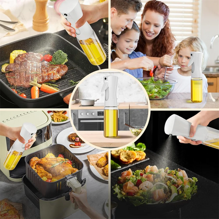 Oil Spray Bottle - Reusable Food-Grade Mist Sprayer for Cooking & Kitchen