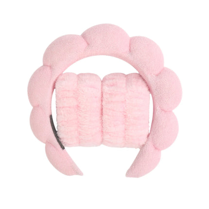 1/3Pcs Fashion Microfiber Washing Wristbands Scrunchies Puffy Headband Spa Bubble Headband for Washing Face Makeup Shower Skincare