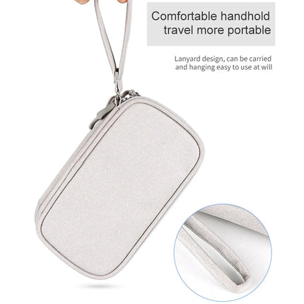 Waterproof Cable Organizer Bag - Travel Storage Case for Chargers & Cords