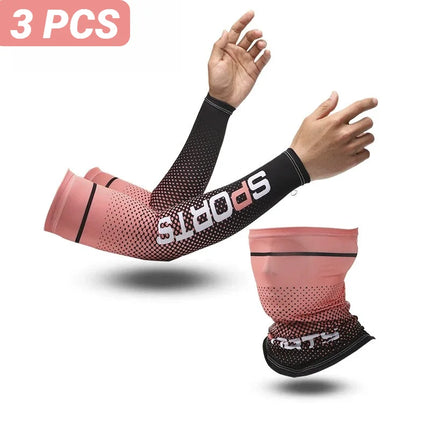 Ice Silk Sun Protection Arm Sleeves - 2 Pack UV Cooling Sleeves for Cycling & Outdoor Sports