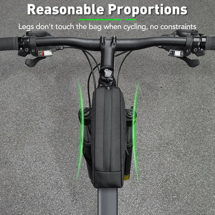 NEWBOLER 1.2L Bike Frame Bag - Portable Front Tube Cycling Bag for MTB & Road Bikes