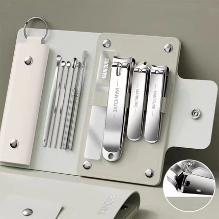 Professional 6-9 pc Manicure Set With Leather Case