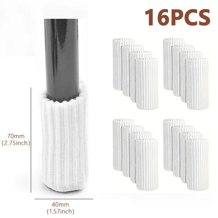 Knitted Chair Leg Socks 16PCS - Floor Protectors & Noise Reducers