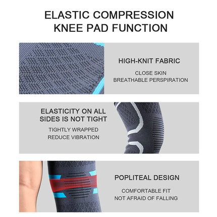 Compression Knee Sleeves - 1 or 2 Pack Elastic Support for Running, Cycling & Sports