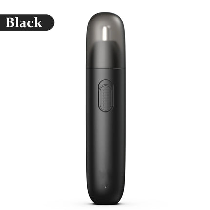 Battery powered men's nose hair trimmer, 360 degree rotating dual blade