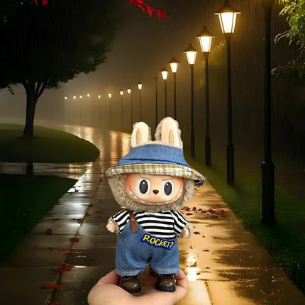 Labubu Doll Hoodie & Pants Set - 15-17cm Fashion Outfit V1/V2