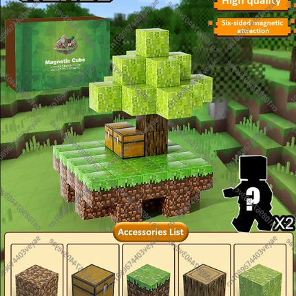 Magnetic Building Blocks - Mine World STEM Construction Set