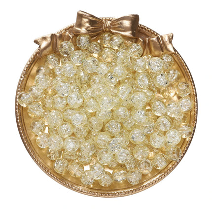 8mm Glass Crackle Beads - Loose Spacer Beads for DIY Jewelry (50/100pcs)