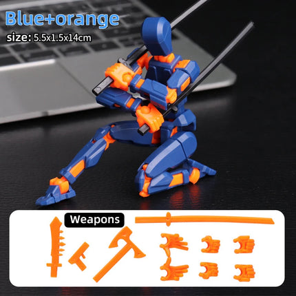 Multi-Jointed Poseable Robot Figure - 3D Printed Action Toy 5.5"