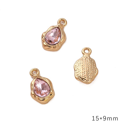 Luxury AB Rhinestone Charms - Heart Butterfly Rose Pendant for DIY Jewelry Making