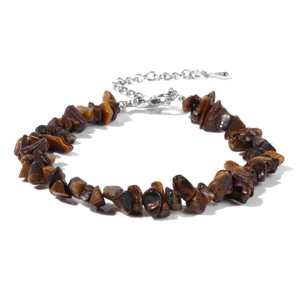 Natural Quartz Crystal Bracelet - Irregular Stone Bead Chip Jewelry for Women