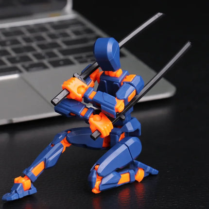 Multi-Jointed Poseable Robot Figure - 3D Printed Action Toy 5.5"