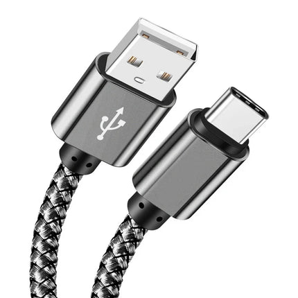 USB-A to Type-C Nylon Braided Cable - 2A Fast Charging 1m/2m/3m
