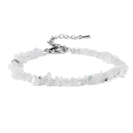 Natural Quartz Crystal Bracelet - Irregular Stone Bead Chip Jewelry for Women