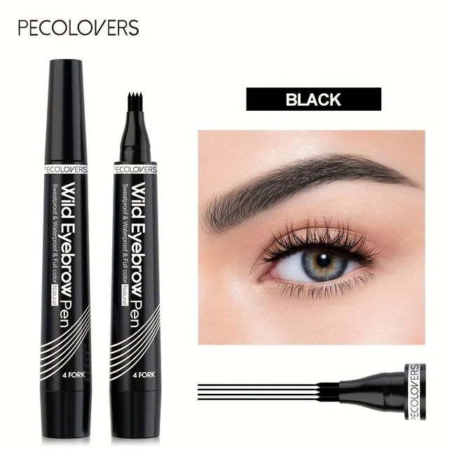 4 Split Tip Eyebrow Pen, Waterproof