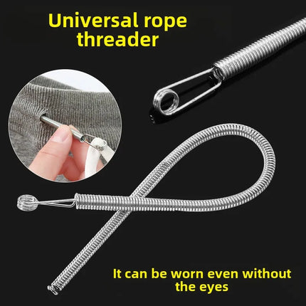 Flexible Drawstring Threader Tool - Spring Clip for Hoodies & Pants