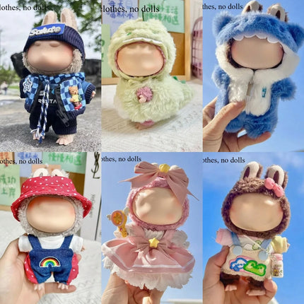 Kawaii Onesie - 17cm Mini Doll Clothing for Labubu