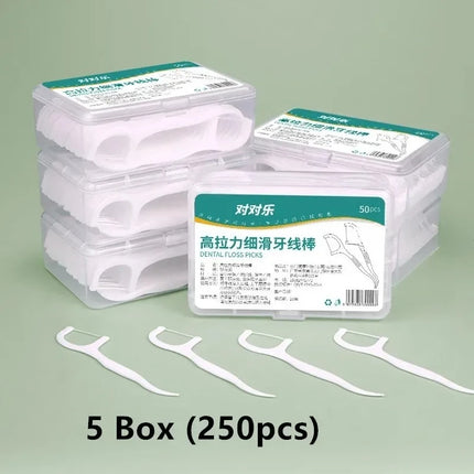 Portable Disposable Dental Floss Picks - 1/2/5/10 Box Set