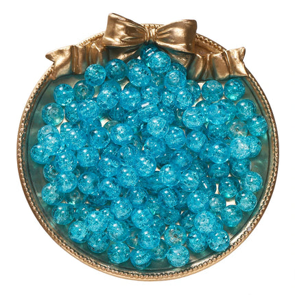 8mm Glass Crackle Beads - Loose Spacer Beads for DIY Jewelry (50/100pcs)