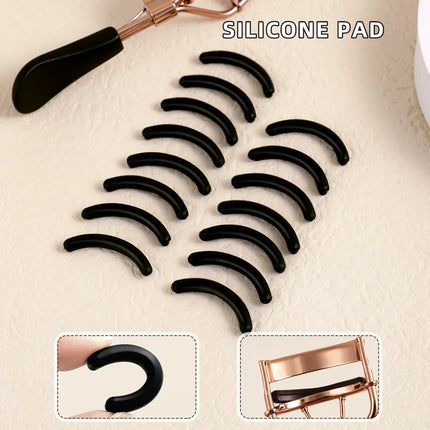15 Silicone Pads and Stainless Steel Eyelash Curler Portable Eyelash Curler