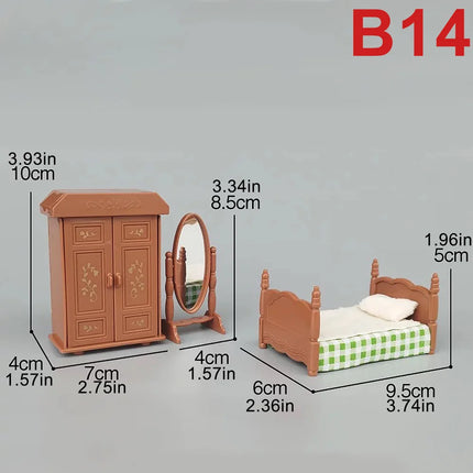 1:12 Dollhouse Miniature Furniture Set - DIY Forest Family Toy