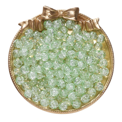 8mm Glass Crackle Beads - Loose Spacer Beads for DIY Jewelry (50/100pcs)