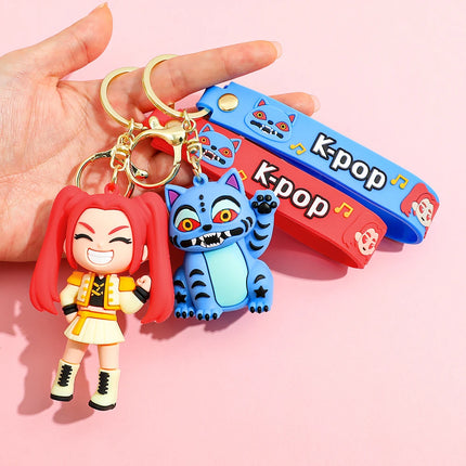 KPOP Demon Hunters Tiger Keychain - Harajuku Style PVC Figure