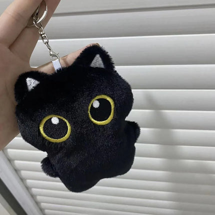 10cm Black Cat Plush Toy - Cute Pendant Pillow Cushion