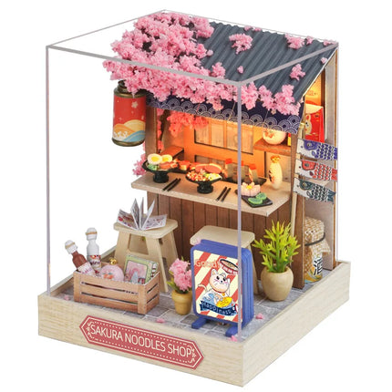 Wooden Miniature Dollhouse Kit - DIY 3D Assembly with Furniture