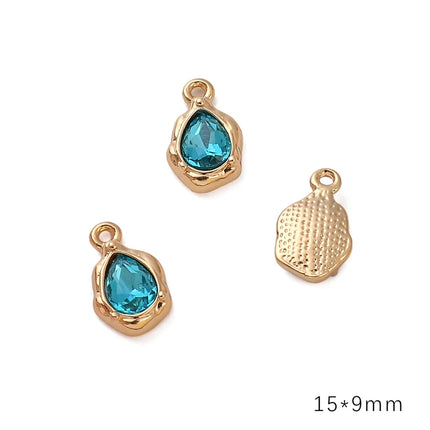 Luxury AB Rhinestone Charms - Heart Butterfly Rose Pendant for DIY Jewelry Making