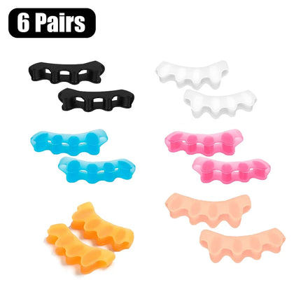 Silicone Toe Separators Correcting Bunions and Restoring Toes Toe Spreaders Toe Straightener for Overlapping Toes Foot Care Tool