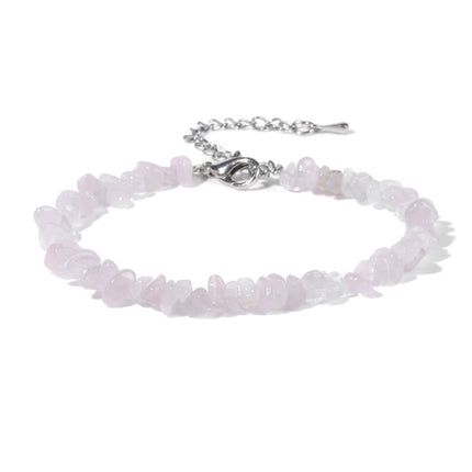 Natural Quartz Crystal Bracelet - Irregular Stone Bead Chip Jewelry for Women