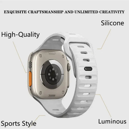 Soft Silicone Sport Strap for Apple Watch - Ultra/Series 10/9/8/7/6