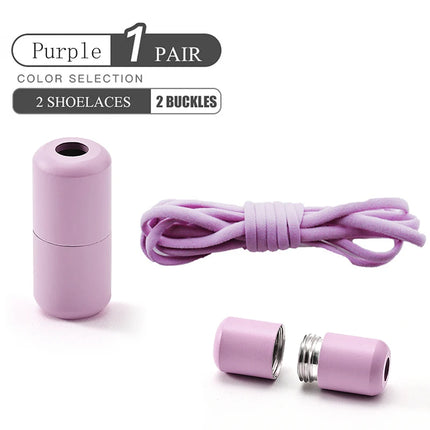 Elastic No-Tie Shoelaces - Semicircle Lock Laces for Kids & Adults