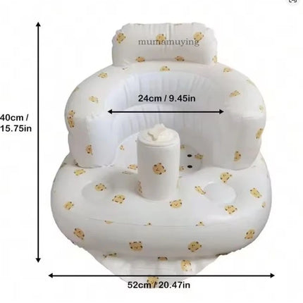 Baby Inflatable Bath Seat - Portable Learning Chair for Infants