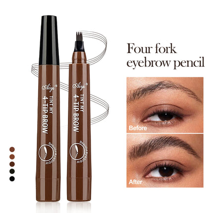 Long-Lasting & Waterproof Four-Pronged Eyebrow Pencil