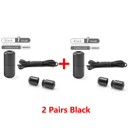 Elastic No-Tie Shoelaces - Semicircle Lock Laces for Kids & Adults