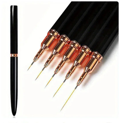 Professional Nail Art Manicure Liner Brushes, 5-pc Set