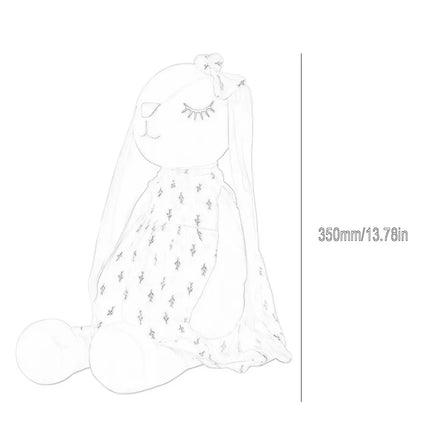 Cute Bunny Plush - 14" Soothing Sleeping Rabbit Doll